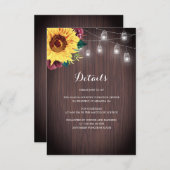 ひまわりバーガンディジャールライツ結婚ズ詳細 エンクロージャーカード (正面/裏面)