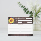 ひまわりバーガンディバラウッドレシピカード エンクロージャーカード (スタンド正面)