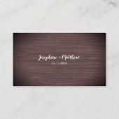 ひまわりバーガンディバラウッド結婚ズWebサイトカード 名刺 (裏面)