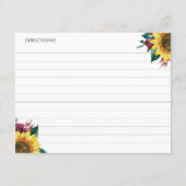 ひまわりバーガンディバラライトレシピカード エンクロージャーカード (裏面)