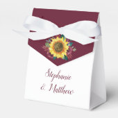 ひまわりバーガンディバラ幾何結婚的感謝していの フェイバーボックス (正面サイド)
