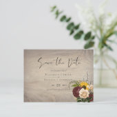 ひまわりバーガンディマルサラ安結婚価予算 ポストカード (スタンド正面)