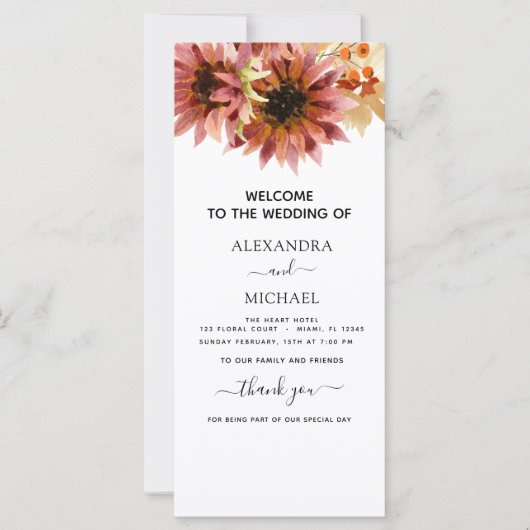 ひまわりバーガンディーカントリーの水の結婚色の (正面)