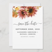 ひまわりバーガンディーカントリーの水の結婚色の セーブザデート (正面)