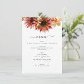 ひまわりバーガンディーカントリーの水の結婚色の メニュー (スタンド正面)