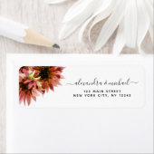 ひまわりバーガンディーカントリーの水の結婚色の ラベル (インサイチュ)