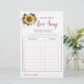 ひまわりバーガンディーライトブライダルシャワーソングゲーム (スタンド正面)