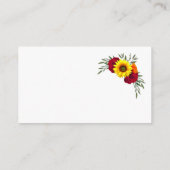 ひまわりバーガンディ結婚バラの願い井戸 エンクロージャーカード (裏面)