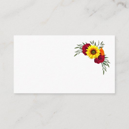 ひまわりバーガンディ結婚バラの願い井戸 エンクロージャーカード (裏面)