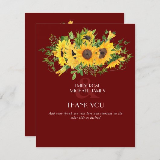 ひまわりバーガン結婚ディありがとう