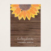 ひまわりバームウッドイヤリングジュエリーディスプレイカード (正面)