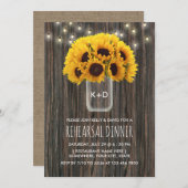 ひまわりバームウッド結婚ズリハーサルディナー 招待状 (正面/裏面)