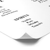 ひまわりバーメニューホワイトイエローフローラ看板ポスター ポスター (角)