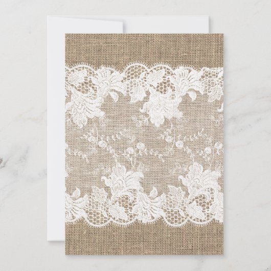 ひまわりバーラップとレース秋の引っ越し祝いパーティーbbq 招待状 (裏面)