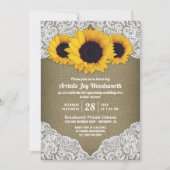 ひまわりバーラップレースブライダルシャワー招待状 招待状 (正面)