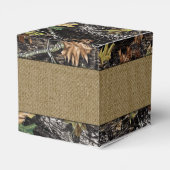 ひまわりバーラップ狩り迷彩柄結婚式の引き出物ボックス フェイバーボックス (裏面サイド)