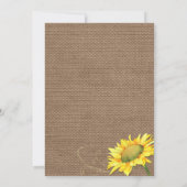 ひまわりバーラップ結婚のリハーサルディナー 招待状 (裏面)