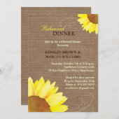 ひまわりバーラップ結婚のリハーサルディナー 招待状 (正面/裏面)