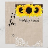 ひまわりバーラップ詳細カード (正面/裏面)