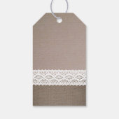 ひまわりバーラップ&クロチェットレース赤ちゃんシャワー ギフトタグ (裏面)