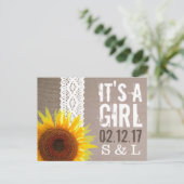 ひまわりバーラップ&レースベビー発表 案内ポストカード (スタンド正面)