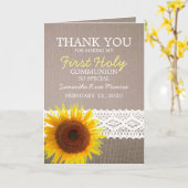 ひまわりバーラップ、聖なる聖餐会の開催 カード (黄色い花)