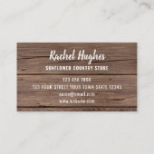 ひまわりバーンドウッド名刺 名刺 (裏面)