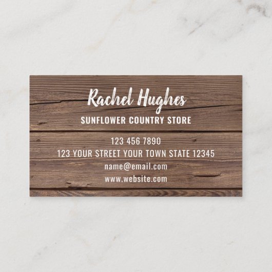 ひまわりバーンドウッド名刺 名刺 (裏面)