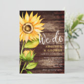 ひまわりバーンドウッド私たちは結婚する 招待状 (スタンド正面)