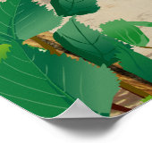 ひまわりバーンドウッド – シーティングチャート ポスター (角)