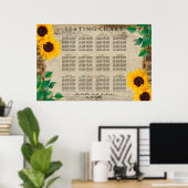 ひまわりバーンドウッド – シーティングチャート ポスター (ホームオフィス)