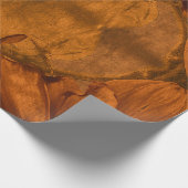 ひまわりバーンドオレンジオータムヴィンテージフローラ ラッピングペーパー (角)