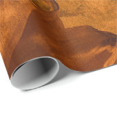 ひまわりバーンドオレンジオータムヴィンテージフローラ ラッピングペーパー (ロールコーナー)