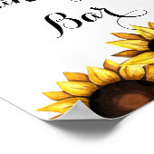 ひまわりバー結婚サインの黄色いポスター ポスター (角)