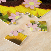 ひまわりパズルピンクの花 ジグソーパズル (側面)