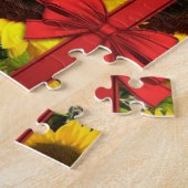 ひまわりパズルレッドローズレッドボウ ジグソーパズル (側面)