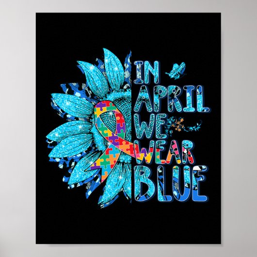 ひまわりパズル4月We衣服ブルーオティスアワル ポスター (正面)