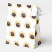 ひまわりパタパーソナライズされたン結婚またはシャワー フェイバーボックス (裏面サイド)