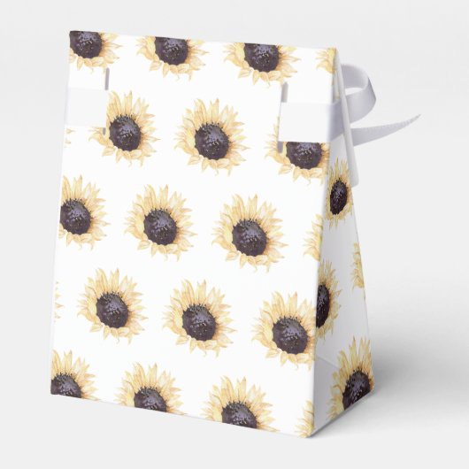ひまわりパタパーソナライズされたン結婚またはシャワー フェイバーボックス (裏面サイド)