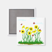 ひまわりパッチマグネット マグネット (正面/裏面)