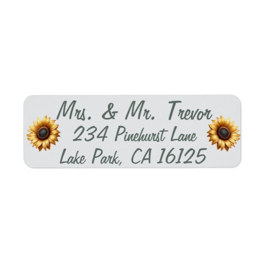 ひまわりパッチ住所 シール (正面)