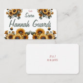 ひまわりパッチ座席表 プレイスカード (正面/裏面)