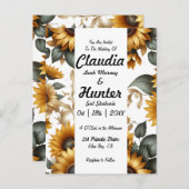 ひまわりパッチ招待状 ポストカード (正面/裏面)