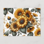 ひまわりパッチ招待状 ポストカード (裏面)