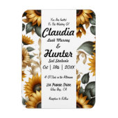 ひまわりパッチ招待状 マグネット (縦)