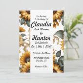 ひまわりパッチ招待状 招待状 (スタンド正面)