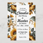 ひまわりパッチ招待状 招待状 (正面/裏面)