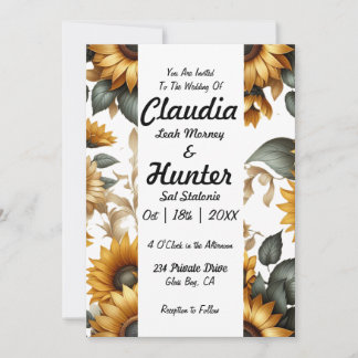 ひまわりパッチ招待状 招待状