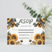 ひまわりパッチRSVP応答カード 出欠カード (スタンド正面)