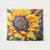 ひまわりパワーウォーター絵画カラー タペストリー (正面(横))